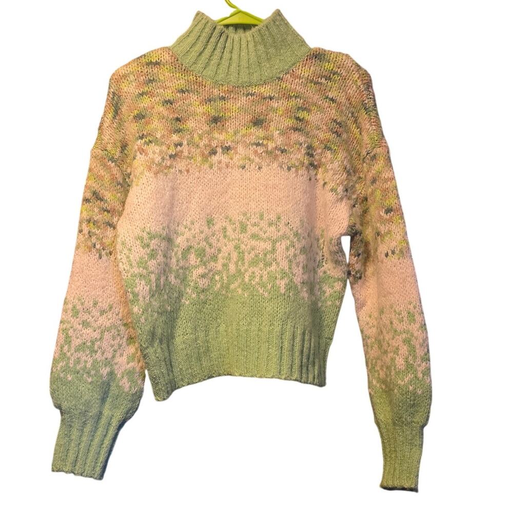 aerie wool blend mock neck sweater size small